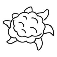 Brain cancer spreading showing using metaphor with turtle shell vector