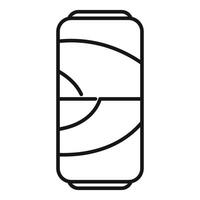Aluminum can icon representing cold refreshing drink vector