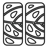 Pair of protein bars with seeds showing a healthy snacking option vector