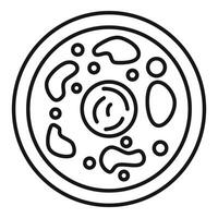 Human cell structure showing nucleus and cytoplasm icon vector