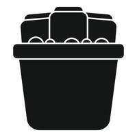 Full trash can overflowing with paper documents vector