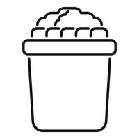 Bucket full of ice cubes for cooling drinks vector