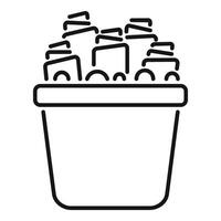 Office trash bin overflowing with paper waste illustrating poor document management vector