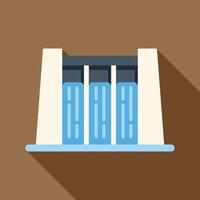 Hydroelectric power plant generating electricity using water resources vector