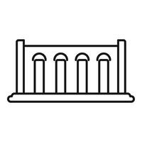 Building with columns icon representing classical architecture vector