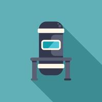 Cryogenic capsule being used for cryonics procedure vector