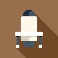 Modern coffee machine standing on brown background with long shadow vector