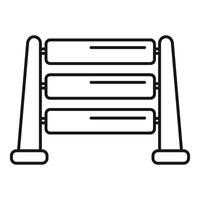 Playground equipment with three rotating rollers for children balancing fun vector