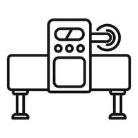 Conveyor belt system processing manufacturing production line icon vector