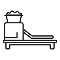Mining machine separating ore using shaking table icon vector