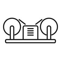 Wimshurst machine generating static electricity with discs and electrodes vector