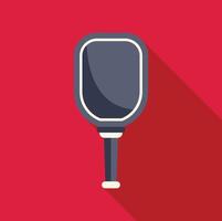 Hand mirror casting long shadow on red background vector