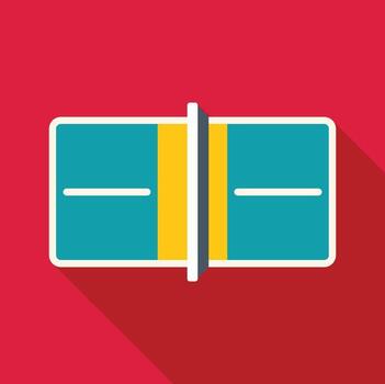 tenis mesa parte superior ver demostración red y marcas icono vector