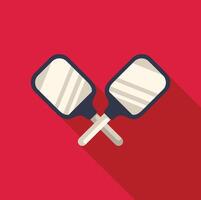 Two hand mirrors crossing with red background vector
