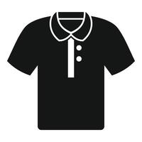 Black polo shirt with buttons icon showing clothing for men vector