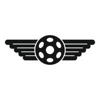 Floorball logo with wings symbolizing speed and agility vector