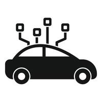 Smart car using artificial intelligence for self driving features vector