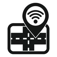 Wifi location icon showing public network spot with wireless internet access vector