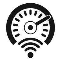 Speedometer showing internet speed wifi icon vector