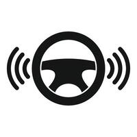 Steering wheel transmitting signals for autonomous driving features vector