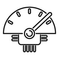 Network speedometer showing internet speed test result icon vector