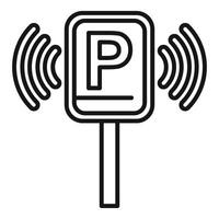 Parking sensor transmitting signal for empty space detection vector