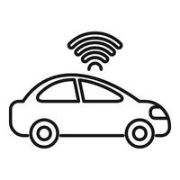 Modern car sharing wifi signal on white background vector