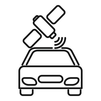 Satellite navigation system transmitting signals to car