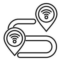 Public wifi zone map location showing free internet connection vector