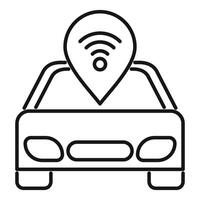 Car sharing location wifi pin pointing positioning access icon vector