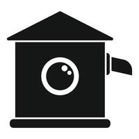 Simple vector icon of a tumble dryer with a front loading door