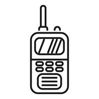Portable radio transceiver device for communication line icon vector