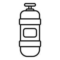 Gas cylinder icon representing propane butane or oxygen tank vector