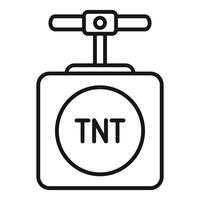 Dynamite plunger detonating tnt explosive icon vector
