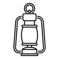 Kerosene lantern providing light in the dark line art icon vector