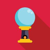 Crystal ball fortune teller predicting future icon flat design vector