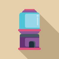 Empty gumball machine displaying nothing inside with long shadow vector