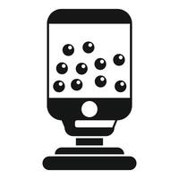 Lottery machine with balls showing winning numbers vector