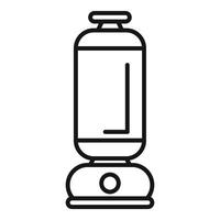 Gas lamp standing on a round base icon outline vector