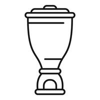 Modern empty coffee maker machine with glass pot for brewing hot drinks line icon design vector