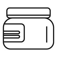 Cosmetic cream jar with label for skincare routine vector