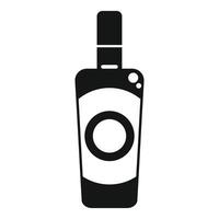 Bottle of rum or whiskey with blank label for branding vector