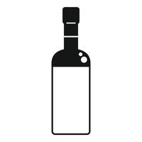 Bottle with liquid icon showing bubbles forming at the top vector