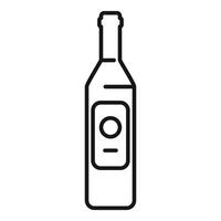 Bottle of wine with blank label for branding and mockup design vector