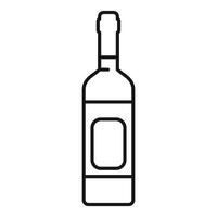 Minimalist icon style illustration of wine bottle with blank label vector