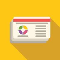 Stack of business cards showing company branding design vector