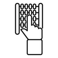 Accountant using abacus for calculation icon vector