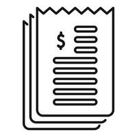 Stack of paper bills icon showing money spending vector