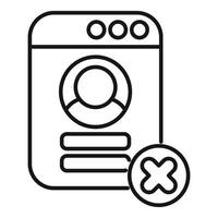 Online account being deleted from website or platform vector