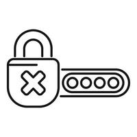 Padlock with wrong password showing a security breach vector